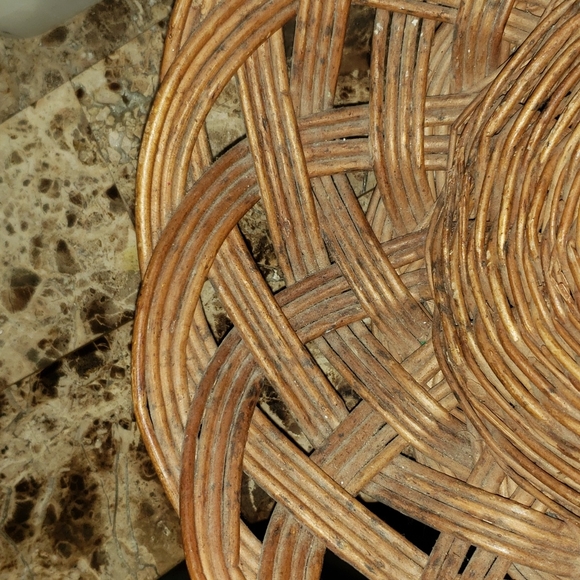 Vintage Woven Wicker Basket Key Catch Tray Bowl - Picture 4 of 6